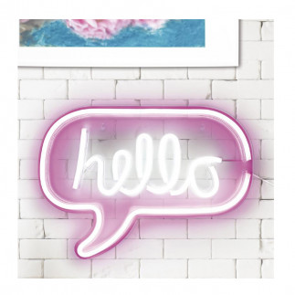 Διακοσμητικό Φωτιστικό Neon Hello 43 x 2 x 31 cm Home Deco Factory LA10425