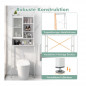 Μεταλλική/Ξύλινη Εταζέρα Μπάνιου 63 x 29 x 170 cm Costway BA7856WH
