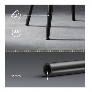 Σετ Μεταλλικά Σκαμπό Μπαρ 51.6 x 51.6 x 76.2 cm 2 τμχ VASAGLE LBC090B01