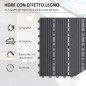Outsunny Garden Tiles Interlocking Σετ 11 πλακάκια πλακοστρώσεων κήπου εξωτερικού χώρου, γκρι, 30x30x2,2cm 844-214GY