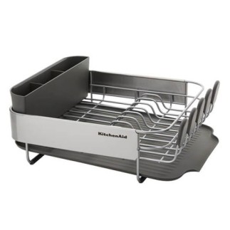 KitchenAid Compact Dish Drying Rack, Charcoal Grey, Boxed