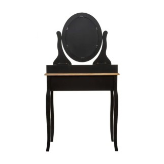 Ξύλινο Μπουντουάρ Με Καθρέπτη 74 x 40 x 136 cm Χρώματος Μαύρο Chrysa Atmosphera 131000B