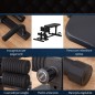 HOMCOM 3 σε 1 Squat Machine με ρυθμιζόμενο ύψος και ανακλινόμενο ατσάλινο πάγκο, 100x58x46cm - Μαύρο A91-182BK