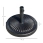 Outsunny 14,28kg Στρογγυλή βάση ομπρέλας ρητίνης με διακόσμηση, για κοντάρια 38mm και 48mm, Φ44x33cm, Μπρονζέ 84D-191