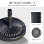 Outsunny 14,28kg Στρογγυλή βάση ομπρέλας ρητίνης με διακόσμηση, για κοντάρια 38mm και 48mm, Φ44x33cm, Μπρονζέ 84D-191