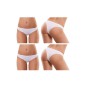 Σετ Γυναικεία Εσώρουχα Brazilian Briefs 4 τμχ Λευκό MWS3226-SET12-S/M