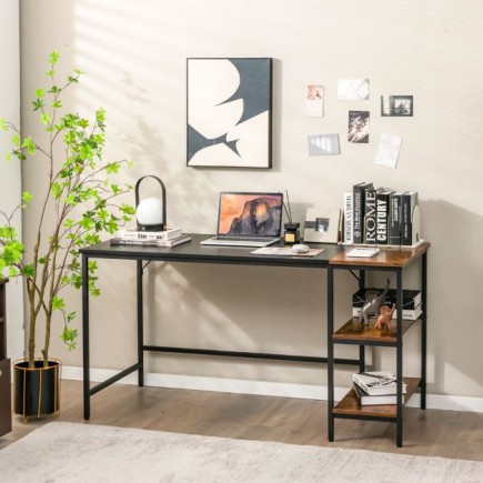 Γραφείο Υπολογιστή με 2 Ράφια COSTWAY CB10417DK