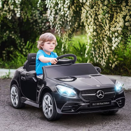 AIYAPLAY Ηλεκτρικό Αυτοκίνητο για Παιδιά Άδεια Mercedes SLC 300 με Τηλεχειριστήριο σε PP και Μέταλλο 107x62.5x44 cm Μαύρο 370-22