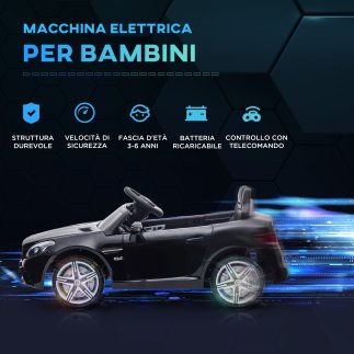 AIYAPLAY Ηλεκτρικό Αυτοκίνητο για Παιδιά Άδεια Mercedes SLC 300 με Τηλεχειριστήριο σε PP και Μέταλλο 107x62.5x44 cm Μαύρο 370-22