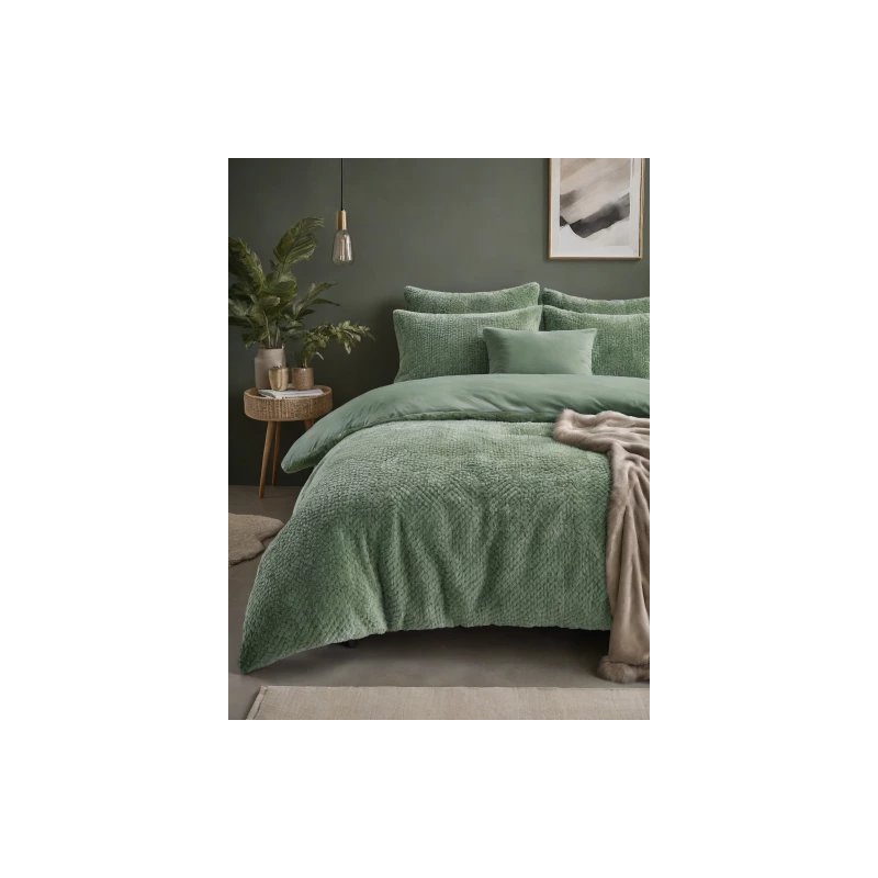 Παπλωματοθήκη Teddy Fur Χρώματος Πράσινο 240 x 220 SLEEPTIME 8720578100446