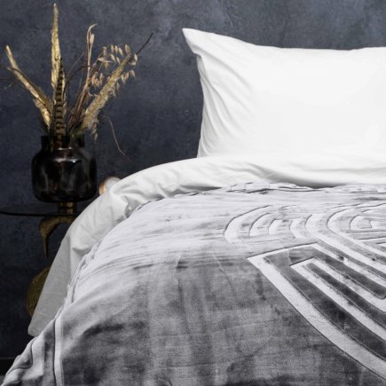 Ανάγλυφη Κουβέρτα Xρώματος Γκρι SLEEPTIME 8720578091157