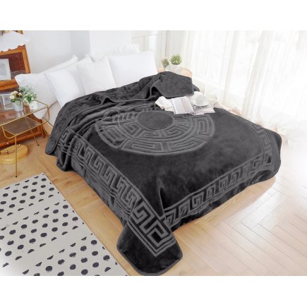 Ανάγλυφη Κουβέρτα Xρώματος Aνθρακί SLEEPTIME 8720105644399