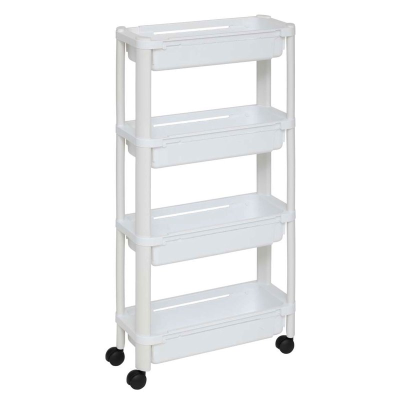 5Five Simply Smart Επεκτάσιμη ραφιέρα 4 επιπέδων 37,5 x 15 x78,5 εκ., Λευκή 189991B
