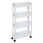 5Five Simply Smart Επεκτάσιμη ραφιέρα 4 επιπέδων 37,5 x 15 x78,5 εκ., Λευκή 189991B