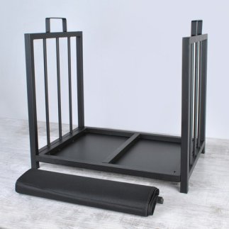 Καλάθι για τα Ξύλα Μαύρο 50,5x37x50cm Kaminer 24628