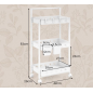 Τρόλεϊ Κουζίνας 3 Επιπέδων με Ρόδες 42 x 29 x 83 cm Λευκό JZ10202WH Costway
