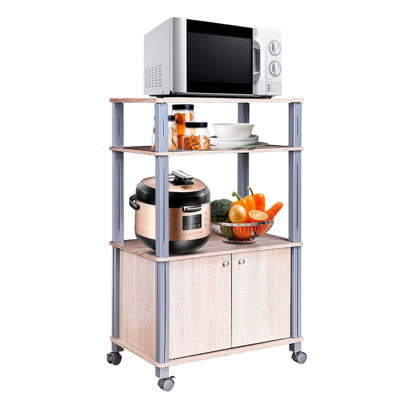 Τρόλεϊ Κουζίνας με Ράφια και Ρόδες 60 x 40 x 98 εκ. HW60180OA Costway Τρόλεϊ Κουζίνας με Ράφια και Ρόδες 60 x 40 x 98 εκ. HW60180OA Costway