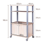 Τρόλεϊ Κουζίνας με Ράφια και Ρόδες 60 x 40 x 98 εκ. HW60180OA Costway Τρόλεϊ Κουζίνας με Ράφια και Ρόδες 60 x 40 x 98 εκ. HW60180OA Costway