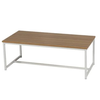 Ξύλινος Πάγκος με Λευκή Μεταλλική Βάση 120x35x46 cm Urban Living 151248