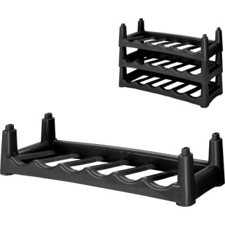 Πλαστική Ραφιέρα για 6 Μπουκάλια Μαύρο 56 x 25 x 13 cm Urban Living 34303