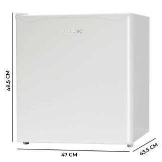 CECOTEC Μίνι Ψυγείο GrandCooler 20000 SilentCompress Λευκό, 46 Λίτρα, Εσωτερική Κατάψυξη, 48,7x48 εκ., Αναστρέψιμη Πόρτα, Ενεργε