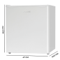 CECOTEC Μίνι Ψυγείο GrandCooler 20000 SilentCompress Λευκό, 46 Λίτρα, Εσωτερική Κατάψυξη, 48,7x48 εκ., Αναστρέψιμη Πόρτα, Ενεργε