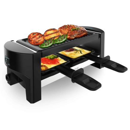 CECOTEC  Μηχανή Raclette Cheese&Grill 3200 για 2 Άτομα με Grill 320W, Ανοξείδωτη Κατασκευή και Αντικολλητική Πλάκα Ψησίματος  CE