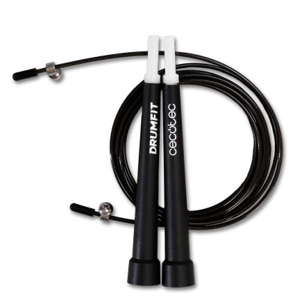 CECOTEC  Επαγγελματικό Σχοινάκι DrumFit Speed Rope από Ατσάλι με Εργονομικές Λαβές για Προπονήσεις Υψηλής Έντασης, Ρυθμιζόμενο, 