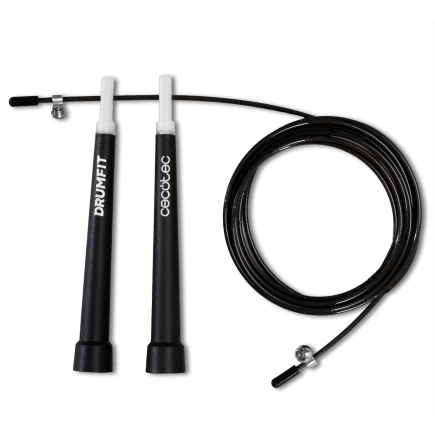 CECOTEC Επαγγελματικό Σχοινάκι DrumFit Speed Rope από Ατσάλι με Εργονομικές Λαβές για Προπονήσεις Υψηλής Έντασης, Ρυθμιζόμενο, 3