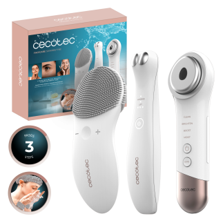 CECOTEC  Σετ Περιποίησης Προσώπου FaceCare: Καθαριστικό Προσώπου, Συσκευή Κατά των Μαύρων Κύκλων & Μασάζ Προσώπου με Κιτ Κορδέλα