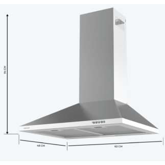 Απορροφητήρας Bolero Flux PM 903500 60 cm Ανοξείδωτο Ατσάλι 65 W CEC-02849 Cecotec