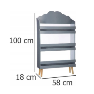 Atmosphera  Γκρι Ράφι Αποθήκευσης - 3 Επίπεδα 58 x 18 x 100 εκ.  127154B