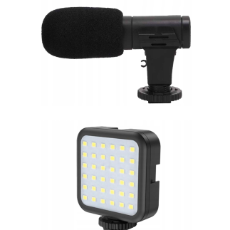 Vlogging Kit - Πλήρες Σετ Δημιουργίας Περιεχομένου Τρίποδο ,Λάμπα LED , Μικρόφωνο και Τηλεχειριστήριο 5907451365052 Verk Group