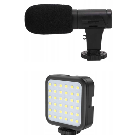 Vlogging Kit - Πλήρες Σετ Δημιουργίας Περιεχομένου Τρίποδο ,Λάμπα LED , Μικρόφωνο και Τηλεχειριστήριο 5907451365052 Verk Group