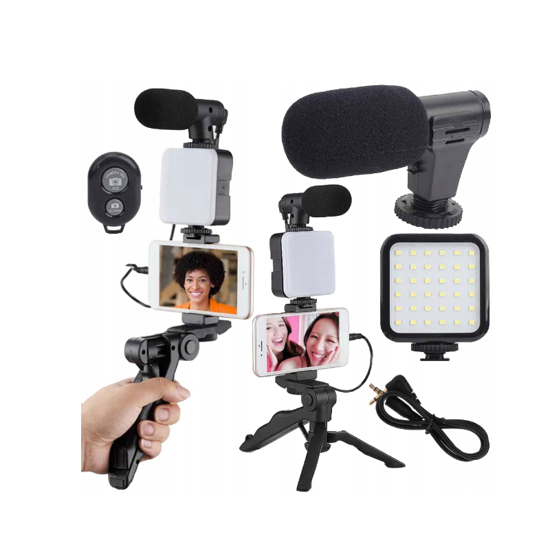 Vlogging Kit με Τρίποδο, Μικρόφωνο και Βάση Κινητού για Καταγραφή Βίντεο 5907451365045 Verk Group Vlogging Kit με Τρίποδο, Μικρόφωνο και Βάση Κινητού για Καταγραφή Βίντεο 5907451365045 Verk Group