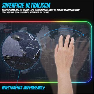BAKAJI  Gaming MousePad με 14 LED RGB Εφέ Φωτισμού 90 x 40 cm 02838281