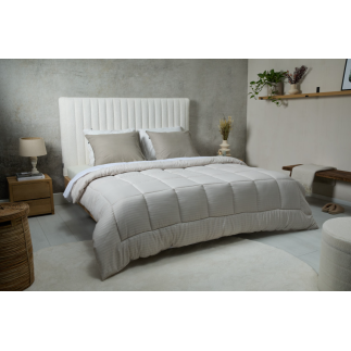 Μονό Πάπλωμα 140 x 200 cm Ριγέ - Κρεμ 8720604888584 SleepMed