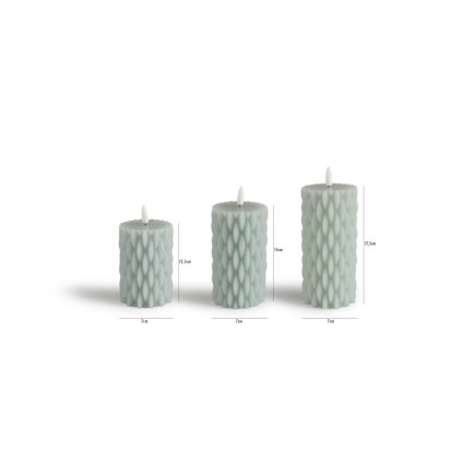 Σετ LED κεριών 3 τεμαχίων Ανοιχτό Γκρι 8720604887952 Lifa-Living
