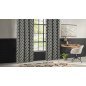 Κουρτίνα Jacquard Twisted Lime - 140 x 260 cm, Μαύρο & Λευκό 209079 Atmosphera
