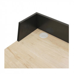 Μεταλλικό Γραφείο με Ξύλινη Επιφάνεια 90 x 50 x 84 cm Χρώματος Μαύρο Home Deco Factory HD6425