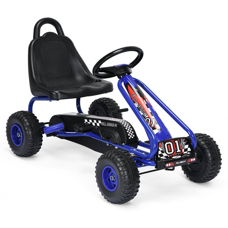 Costway Παιδικό Ποδήλατο Go Kart με Πεντάλ και Ρυθμιζόμενο Κάθισμα για Ηλικίες 3-6 Ετών TY327797BL
