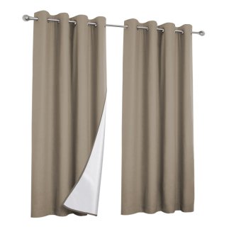 Σετ 2 Θερμομονωτικές Κουρτίνες 35 x 240 cm Taupe 30040362 Idomya