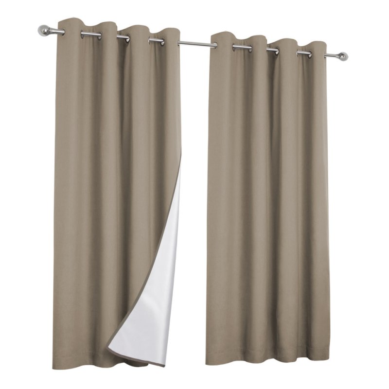 Σετ 2 Θερμομονωτικές Κουρτίνες 35 x 240 cm Taupe 30040362 Idomya