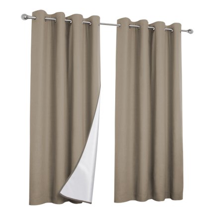 Σετ 2 Θερμομονωτικές Κουρτίνες 35 x 240 cm Taupe 30040362 Idomya