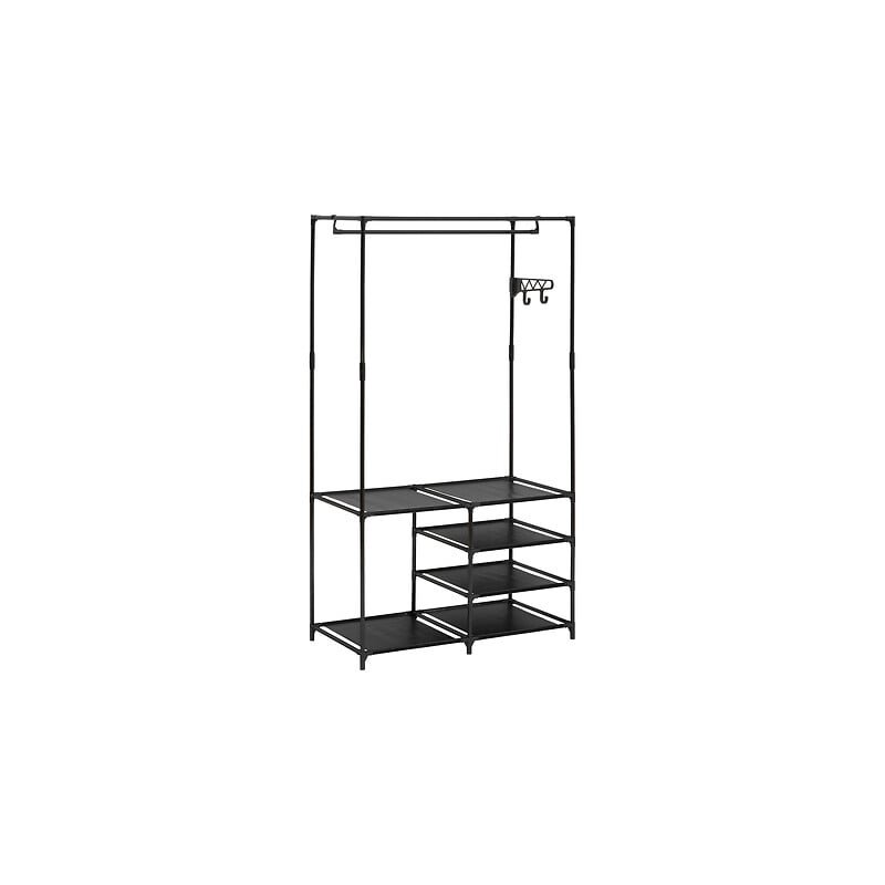Κρεμάστρα Ρούχων με Ράφια 86 x 44 x 160 cm Μαύρο 205587 5Five Simply Smart