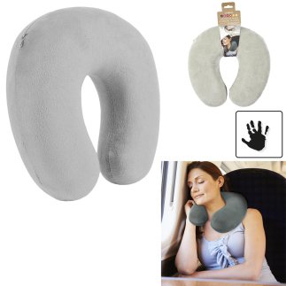Μαξιλάρι Ταξιδιού Memory Foam 29 x 7,5 x 28 cm Γκρι VO1172 JET LAG