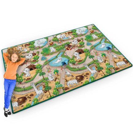 Χαλάκι Δραστηριοτήτων 200 x 120 x 0,3-0,5 cm με Μαρκαδόρους Ζωολογικός Κήπος 734300 Ricokids