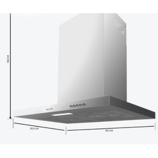 Απορροφητήρας Bolero Flux TM 603500 Inox B – 60 cm, 350 m³/h, Ενεργειακή Κλάση A CEC-02876 Cecotec