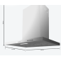 Απορροφητήρας Bolero Flux TM 603500 Inox B – 60 cm, 350 m³/h, Ενεργειακή Κλάση A CEC-02876 Cecotec
