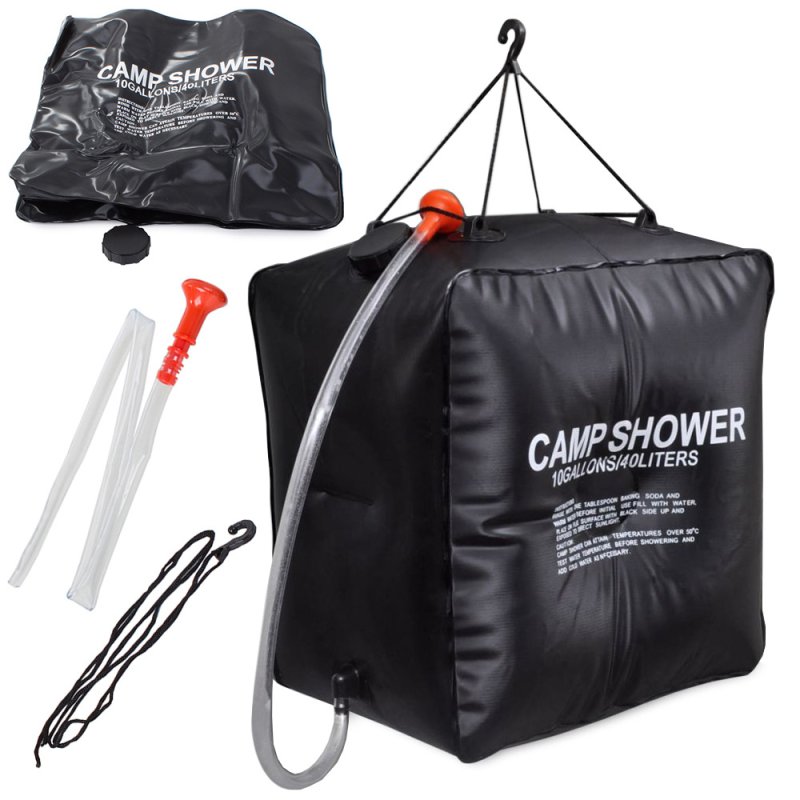 Ηλιακό Ντους Camping 40L 40 x 40 x 24.5 cm Μαύρο 5907451321980 Verk Group
